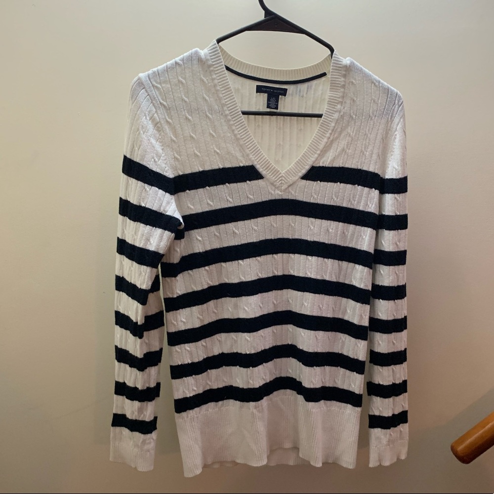Tommy Hilfiger Stripe Sweater Top Size Large